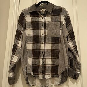 Mystree Linen/Cotton Long Sleeved Blouse